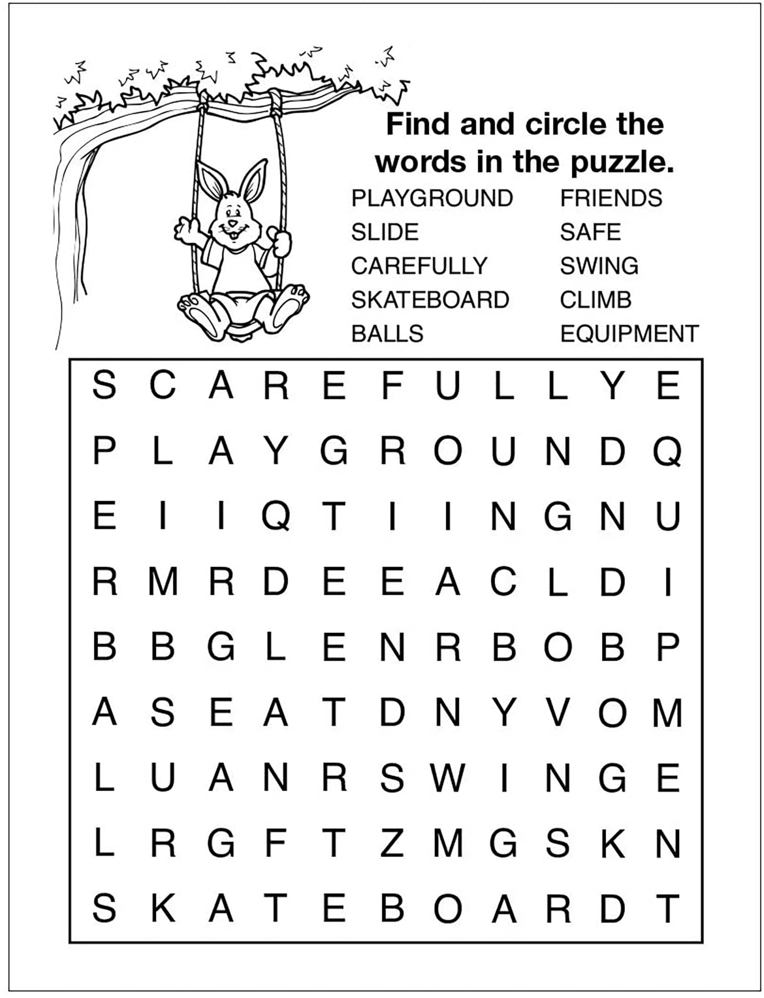25 Pack - Play It Safe on the Playground Kid's Educational Coloring & Activity Books