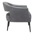 thumbnail image 3 of Berkeley Accent Chair Vintage Gray Accent Chair, Modern Style, Plush and durable faux leather fabric, Plywood, Indoor Living, 3 of 11