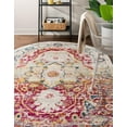 thumbnail image 4 of Unique Loom Madeline Vintage Collection Area Rug - Jackson (7' 10" x 10' Oval Pink Gray/Ivory), 4 of 12