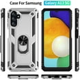 thumbnail image 2 of Grade Drop Impact for Samsung Galaxy A13 5G Case Galaxy A13 Case 360 Metal Rotating Ring Kickstand Holder  Heavy Duty Shockproof Case for Galaxy A13 5G Phone Case (Silver), 2 of 16