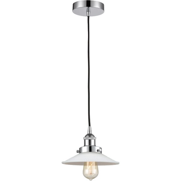 616-1PH-PC-G1 Innovations Lighting Halophane - 1 Light Mini Pendant In Industrial Style-8 Inches Tall and 8.5 Inches Wide-Polished Chrome Finish-Matte