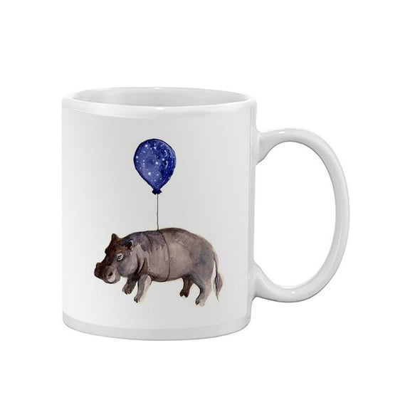 Watercolor Hippo Design Mug  -Image by Shutterstock,