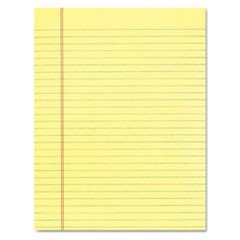Tops 7522 Gum Top Pad - 50 Sheet - 16lb - Legal Ruled - 8.5" x 11"- Canary