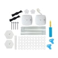 thumbnail image 1 of Kit de soporte para arco de globos ajustable, marco para arco de globos, soporte para plantas, estable Base hexagonal blanca, 1 of 9
