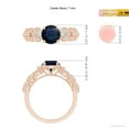 thumbnail image 5 of ANGARA Natural 1.6 Ct Aeon Sapphire Solitaire Engagement Ring with Milgrain in 14K Rose Gold for Women (Size-7mm) | September Birthstone, Anniversary, Jewelry Gift for Women | Natural Sapphire Ring, 5 of 9