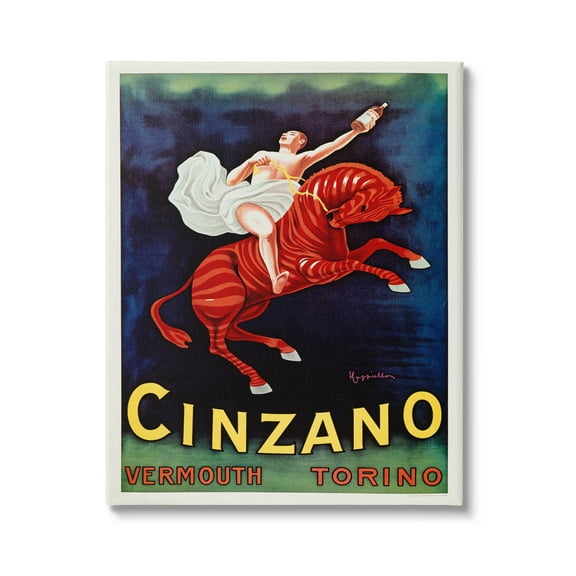 Stupell Industries Cinzano Vermouth Vintage Ad Graphic Art Gallery Wrapped Canvas Print Wall Art, Design by Marcus Jules