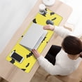 thumbnail image 3 of Long Mouse Pads for Desk,Yellow Halloween Bats Desk Mats on Top Of Desks, Desk Mouse Pad Extra Large with 3mm Non-Slip Base and Stitched Edge for Gaming,Office,Work,Home 31.5x11.8in, 3 of 5