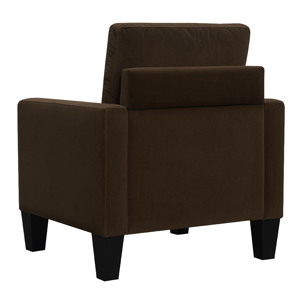 Ally Polyester Mid-Century Modern Armchair, Brown