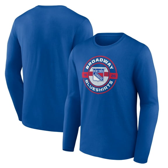Men's Blue New York Rangers Native Long Sleeve T-Shirt