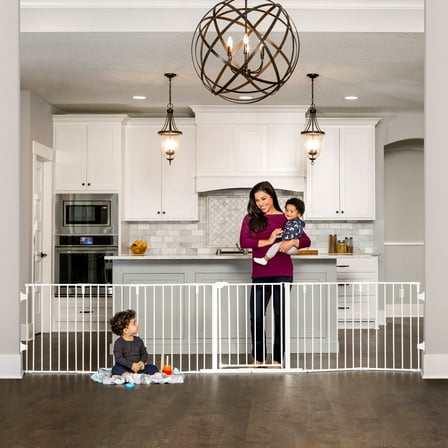 Regalo 2-in-1 Super Wide 6-Panel Baby Safety Gate & Play Yard, Wall Mount, Adjustable, 6–24 Months