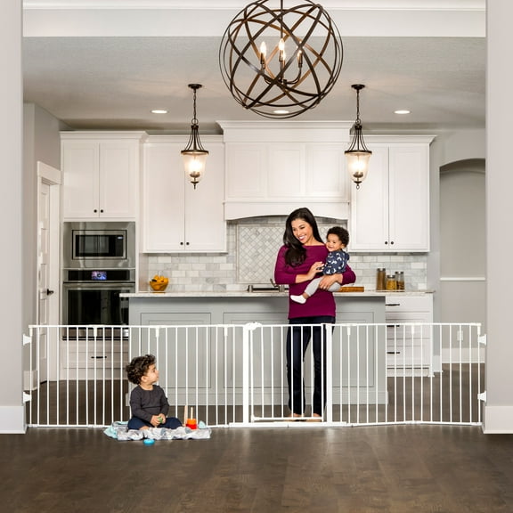 Regalo 2-in-1 Super Wide 6-Panel Baby Safety Gate & Play Yard, Wall Mount, Adjustable, 6–24 Months