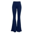 thumbnail image 4 of ZKCCNUK Womens Pants Boho Hippie High Waist Wide Leg Long Flared Bell Bottom Pants S-2XL, 4 of 6