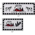 thumbnail image 2 of Farmhouse Kitchen Mats for Floor, Set of 2 Non Skid Washable Kitchen Rugs, Sunflower Cottagecore Kitchen Decor, 17"x30"+17"x47" (Farmhouse), 2 of 7