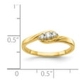 thumbnail image 3 of 14K Yellow Gold Ring Band Diamond Round, 3 of 3