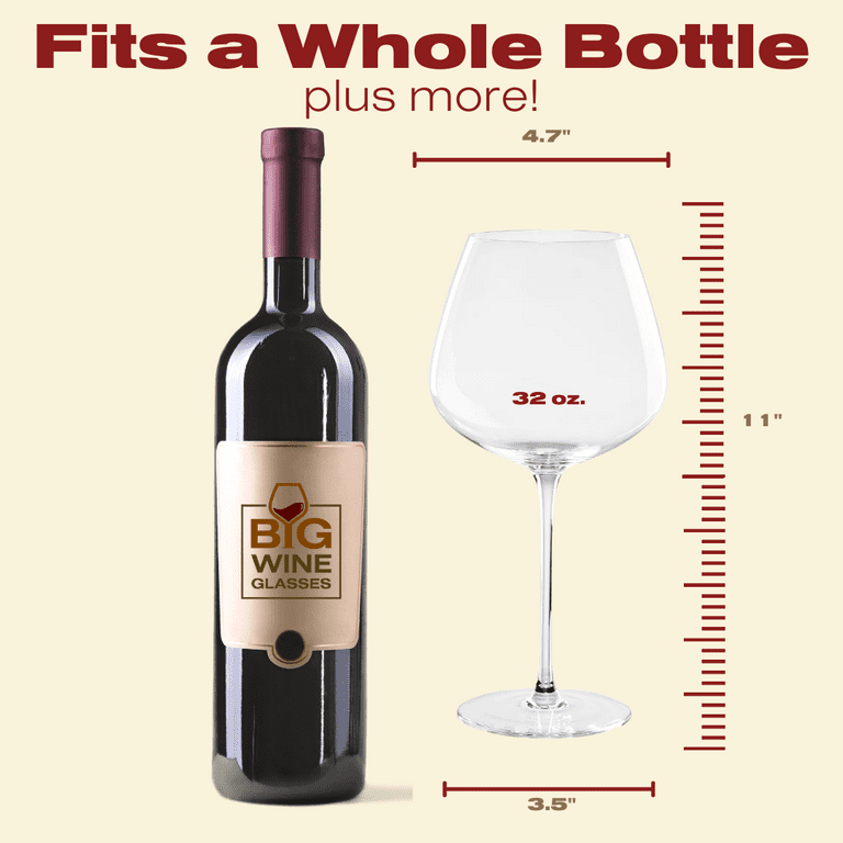 Big Betty - Premium XL Stemless Jumbo Wine Glass Set – Oversized Wine  Glasses, Each Holds an Entire …See more Big Betty - Premium XL Stemless  Jumbo