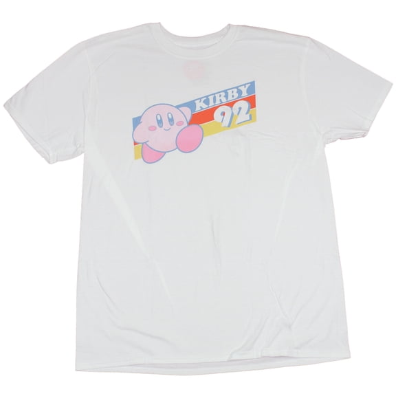 Kirby Mens T-Shirt - Kirby 92 Kirby Running On Lines Image (X-Large)