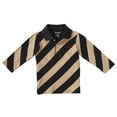 thumbnail image 3 of Polo Rugby à Manches Longues Rayé en Coton pour Garçons - Noir/beige - Taille 10, 3 of 7