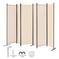 thumbnail image 1 of VEVOR Room Divider 6 Panel Fabric Room Privacy Screen for Office Bedroom Beige, 1 of 9
