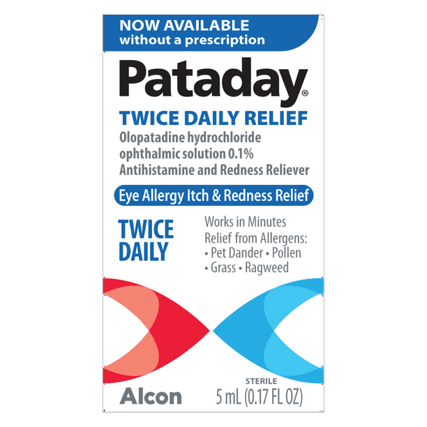 Pataday Twice Daily Eye Allergy Itch Relief Eye Drops, 5 ml Walmart