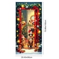 thumbnail image 3 of SHENGXINY Christmas Snowman Wreath Painted Front Door Cover,Winter Christmas Day Photo Background,Party Decorations,Wall Window Decor,Hanging Cloth Flag,Home Decor Multicolor 35.4x71in, 3 of 6