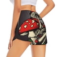 thumbnail image 3 of Sigee Red Mushrooms for Women's Athletic Shorts High Waisted Running Shorts Pocket Sporty Short Gym Elastic Workout ShortsSmall, 3 of 9