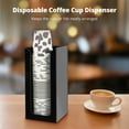 thumbnail image 3 of Disposable Coffee Cup Dispenser, Cup and Lid Organizer, Countertop Cup Dispenser for 5 to 16 oz Disposable Paper or Plastic Cups, Black Acrylic Cup Holder for Cafes, Restaurants, Hotels, 3 of 7