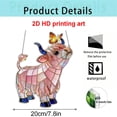 thumbnail image 2 of LiUMX 2D Acrylic Cattle Suncatcher with Chain, 20cm Stained Glass Style Light Filtering Hanging Ornament for Window Indoor Outdoor Decoration, 2 of 4