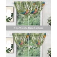 thumbnail image 5 of Waterfall Valances for Windows, Summer Kitchen Sheer Valance Curtains, Botanical Palm Leaves Flower Bird Animals Plants Rod Pocket Elegant Swag Valances for Living Room Bedroom, 47.2"x38.5", 1 Panel, 5 of 8
