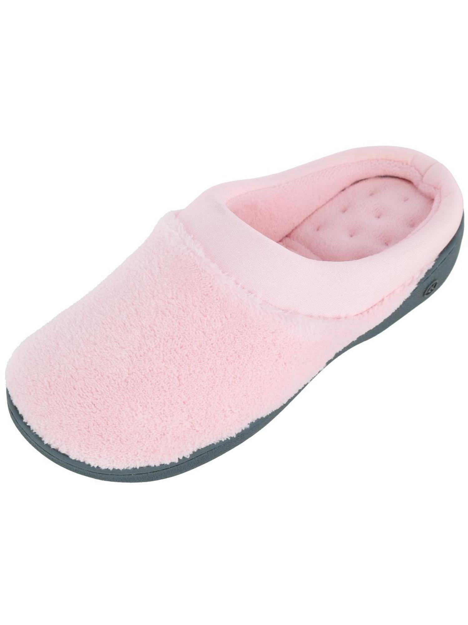 Isotoner Recycled Microterry And Satin Eco Clog Slipper in Black