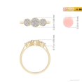thumbnail image 4 of ANGARA Natural Three Stone Composite Diamond Ring in 14K Yellow Gold for Women (Size-2.25mm| Color-I-J| Clarity-I1-I2) | April Birthstone, Anniversary, Jewelry Gift for Women | Natural Diamond Ring, 4 of 8