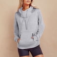 thumbnail image 2 of Siilsaa Sweatshirts for Women Trendy Women's Oversized Cropped Sweatshirts Crewneck Workout Pullover Tops Grey,2XL, 2 of 5