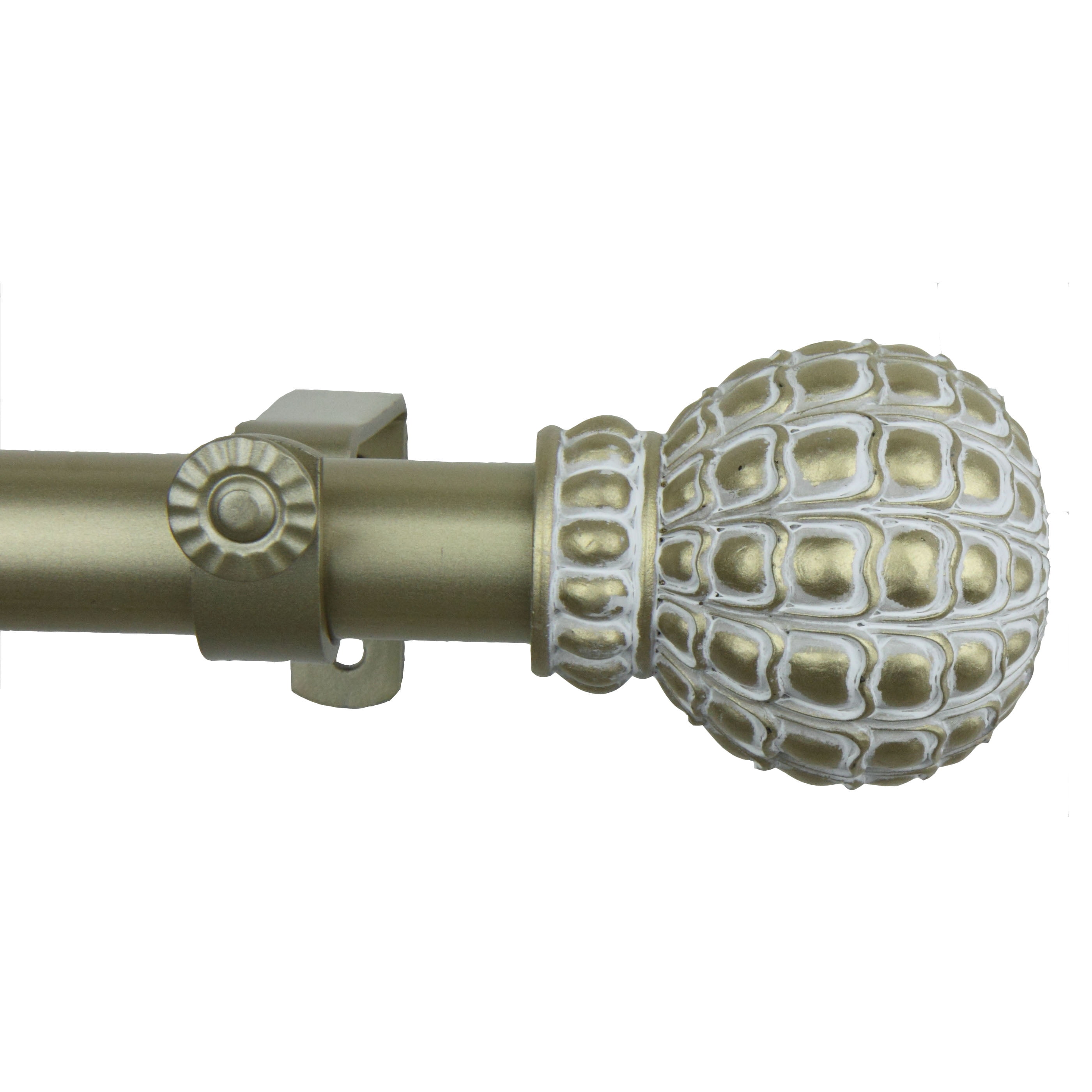 1" Dia Adjustable Joline Curtain Rod 48-84 inch - Light Gold