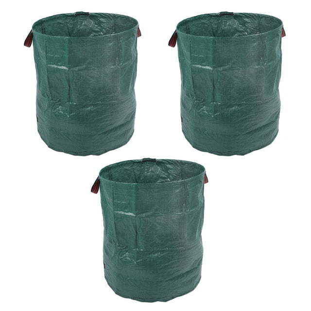 3 Pcs Sacs pour Déchets de Cour, Sacs de Jardinage Réutilisables Robustes, Sacs pour Feuilles de Pelouse avec Poignée, Sacs de Recyclage pour la Collecte des Déchets de Feuilles de Jardin de Camping