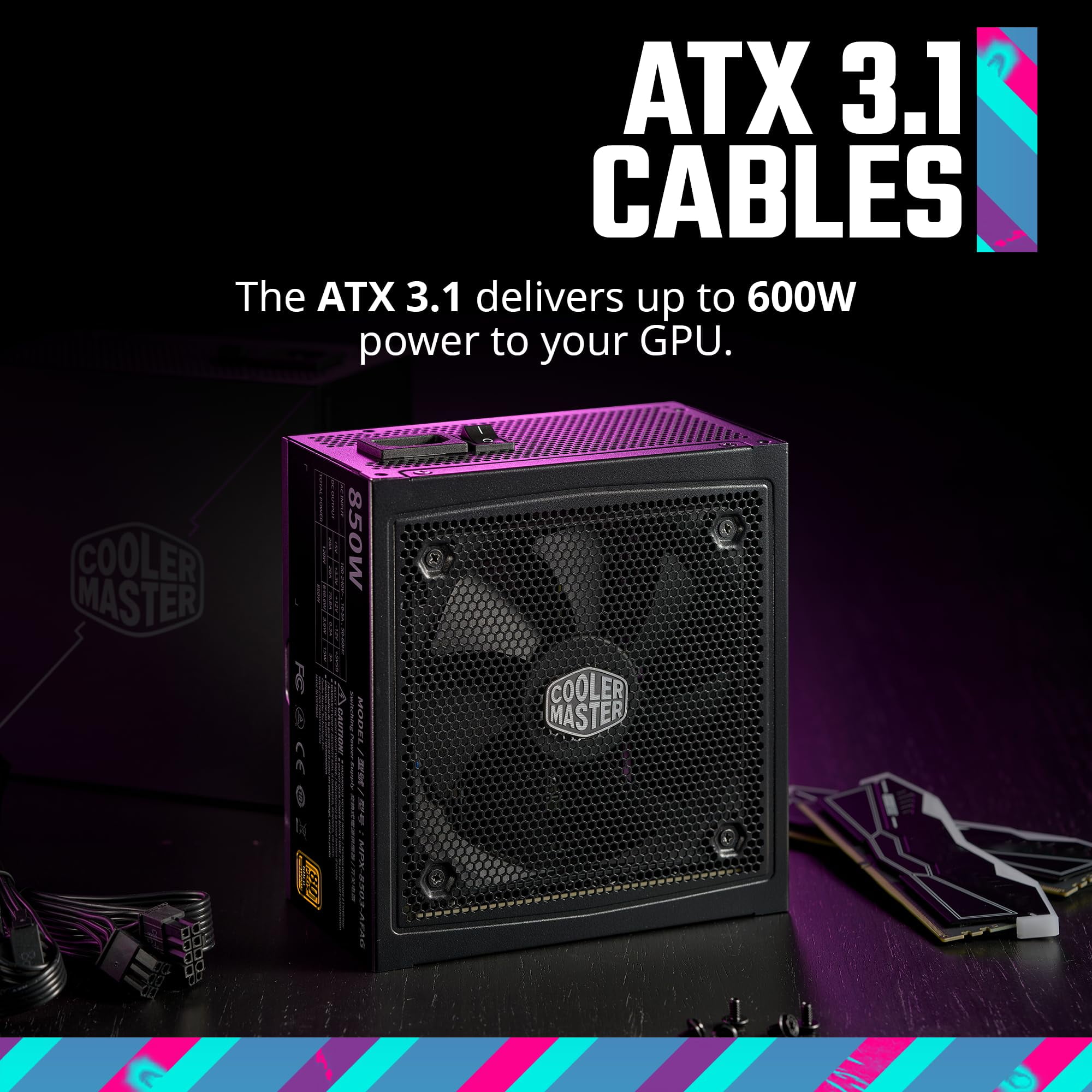 【新品・未開封】 Cooler Master MWE Gold 850 V3 Cooler Master MWE Gold 850 V3 ATX 3.1 Full Modular PSU, 850W, 80+