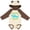 Natural & Brown w Ears, variant on Inktastic My Sister Loves Me- Cute Narwhal Boys or Girls Long Sleeve Baby Bodysuit