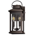 thumbnail image 6 of VIANIS Large Outdoor Light Fixture Wall Mount, Dusk to Dawn Front Door Exterior Wall Sconce Lantern Oil Rubbed Bronze Gold Trim, E12 2-Light Farmhouse Outside Wall Lights for House Porch Patio Garage, 6 of 11
