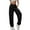 Black, variant on Kmdttou Cargo Pants Sports Pants Casual Home Wear Jogging Loose Drawstring Elastic Work Pants