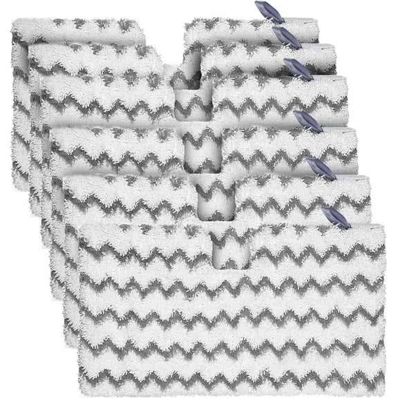 6 Pack Replacement Steam Mop Pads with Scrub Strips Compatible for Shark Steam Pocket Mop S3500 Series S3501 S3601 S3550 S3801 S3901 SE450 S3601D S3901D