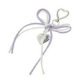 thumbnail image 5 of Unique Bargains 1 Pc Handbag Charms Keychains PU Bow Bag Accessories White Purple, 5 of 5