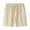 Khaki, variant on Patlollav Mens Summer Sports Shorts Thin Mid-Waist Cotton Beach Casual Five-Point Pants
