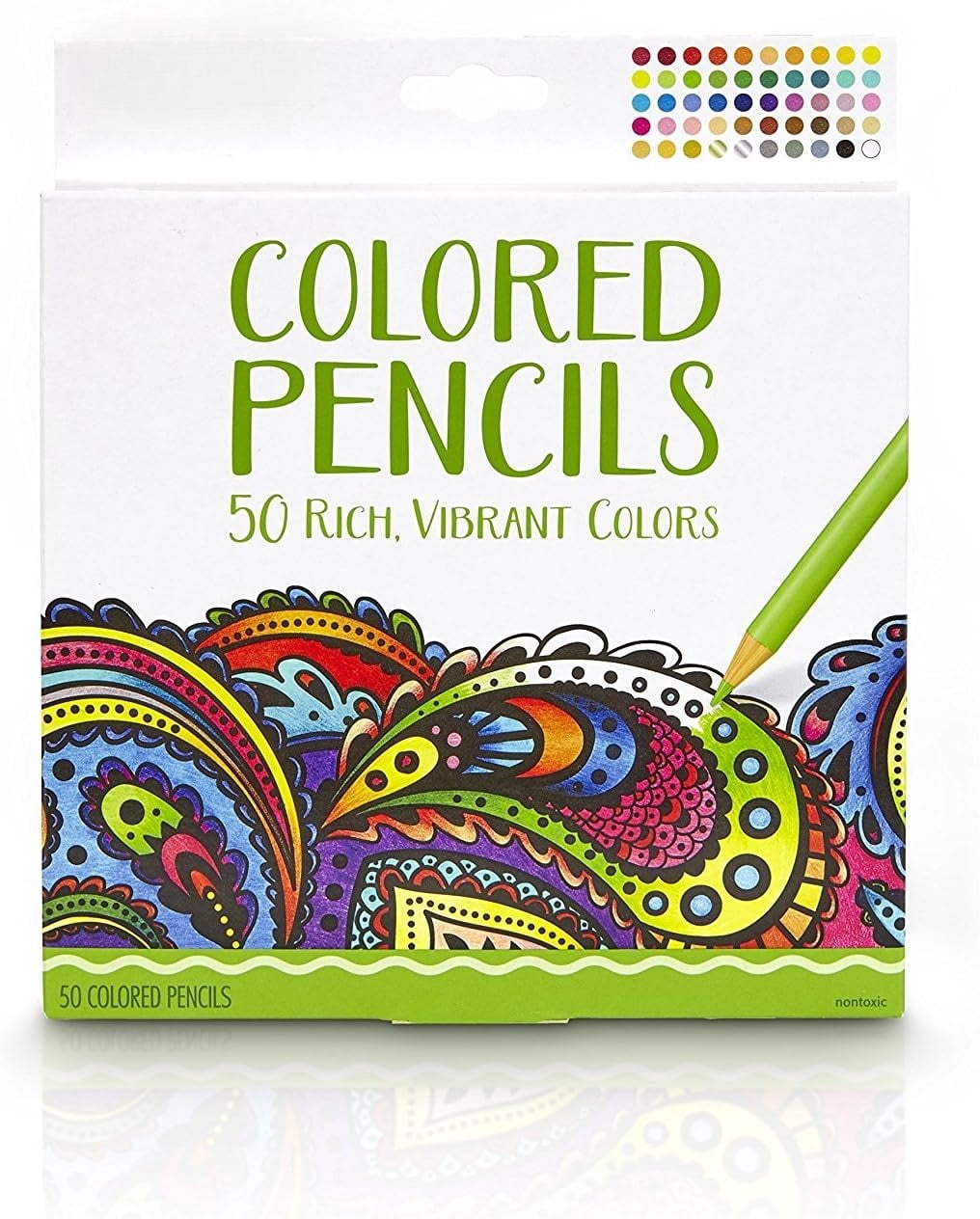 Adult Colored Pencils, Adult Coloring Drawing Pencils, 50 Count, Multicolor and 1 Pencil Sharpener (Gift Pack)