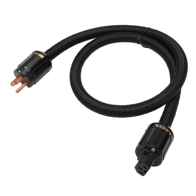 Cable de Alimentación Hifi, Enchufe de Cobre Puro de 3 Núcleos 12 Awg, Cable de Alimentació Ca de 125 V 15 A Conchufe Estadounidense, Supresión Emi y Rfi Para