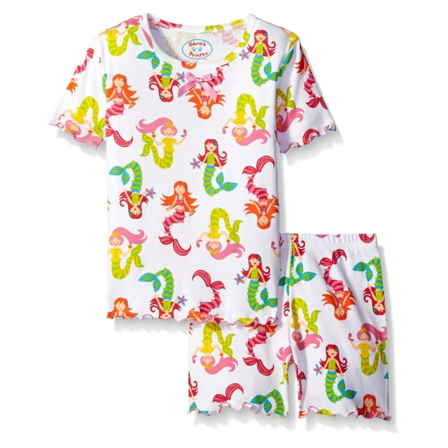Sara's Prints Pyjama pour Filles, Haut à Manches Courtes et Short, Vêtement de Nuit