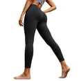 thumbnail image 3 of Zeliretfy Leggings for Women's Solid Color Yoga Leggings Soft Abdominal High Elastic Slim High Waist Yoga Pants Leggings for Women Tummy Control, 3 of 7