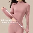 thumbnail image 2 of Mineart Women's Turtleneck Top Solid Slim Fit Light Stretchy Basic Layering Shirt, 2 of 8