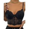 thumbnail image 1 of Biekopu Women's Sling Tank Tops, V-Neck Spaghetti Strap Solid Color Slim Fit Summer Lace Crop Vest, 1 of 7