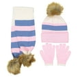 thumbnail image 3 of PEAK 2 PEAK Girls 3 Piece Beanie Hat Scarf Glvoe Matching Set, 3 of 4