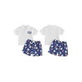 thumbnail image 2 of BemeyourBBs Toddler Baby Boy 4th of July Outfit Infant Baby Boys Independence Day Clothes Patriot Star Printed Short Sleeve Lapel Button Shirt Drawstring Shorts Set Toddler Boys Summer Outfit, 2 of 9