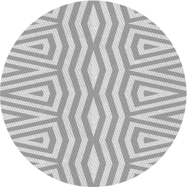 Ahgly Company Tapis d'Intérieur Lavable en Machine Carré Gris Canon de Transition, 3 Pieds Carré