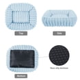 thumbnail image 4 of Exclusivo Mezcla Ribbed Plush Cuddler Dog Bed, 36"×28" Calming Pet Bed with Non-Slip Bottom for Large Dogs, Blue, 4 of 7